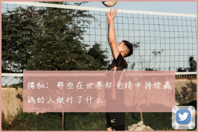 揭秘:那些在世界杯竞猜中持续赢钱的人做对了什么